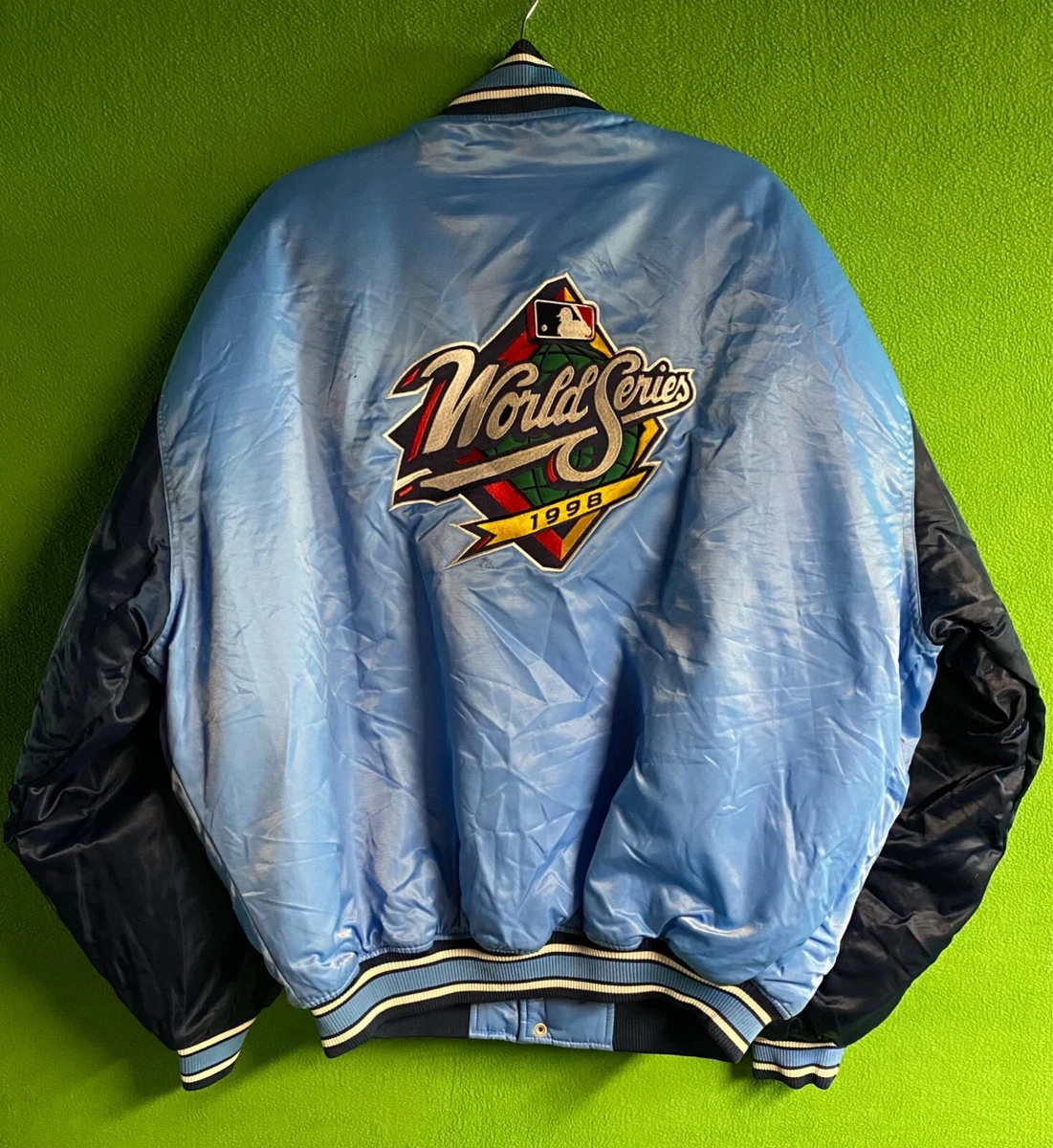 Vintage 1998 Starter World Series Field Jacket Good Condition Powder Blue