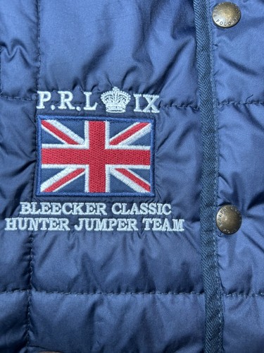 polo ralph lauren Kids Puffer Vest Size 4 Blue Embroidered England Crest Hunter - Picture 4 of 13