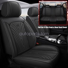 Perforated Leather Seat Covers Full Set Front Rear Accessories For Honda Quilted