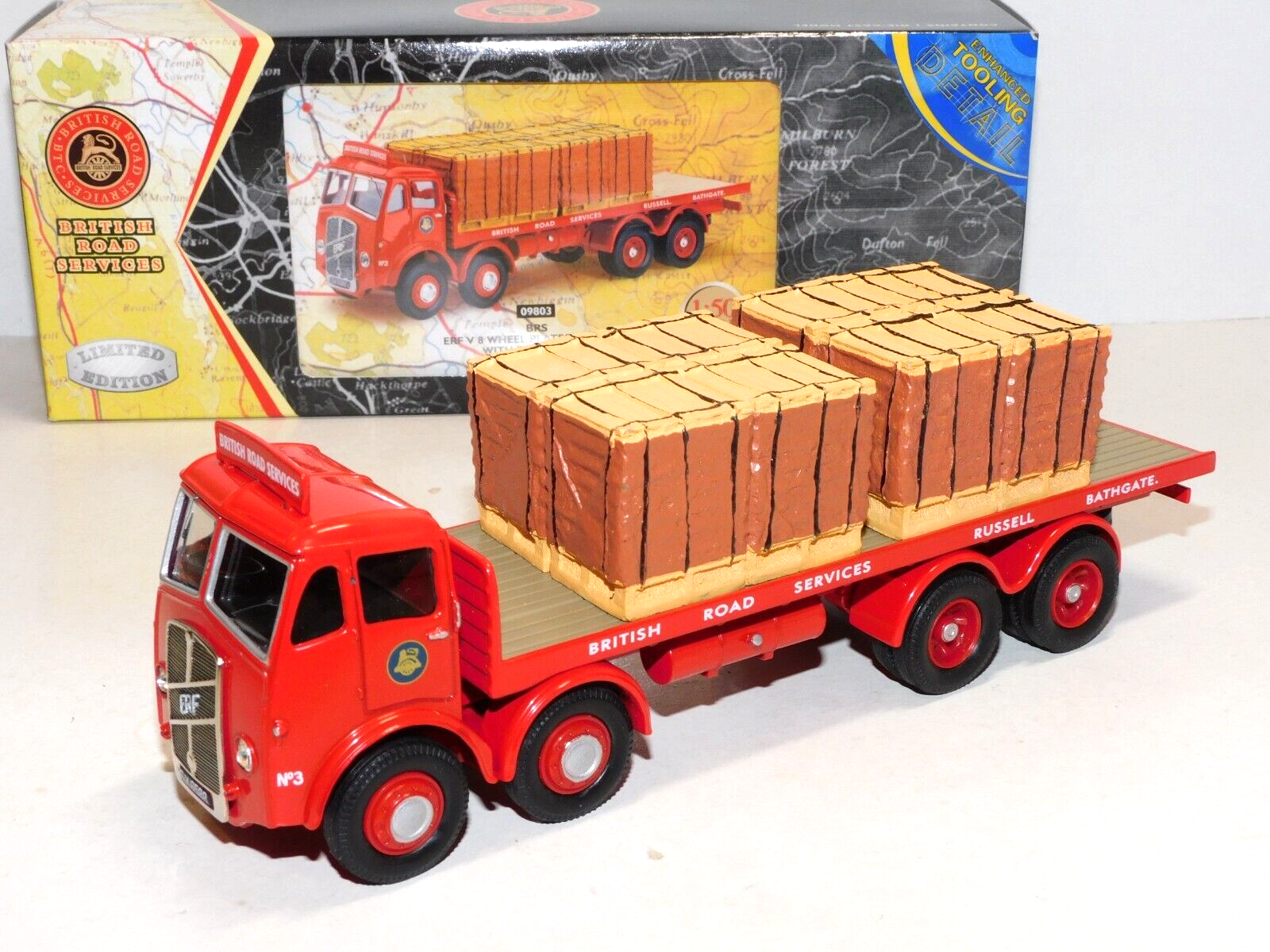 CORGI ERF V TYPE PLATFORM LORRY WITH PALLET LOAD BRS 1/50 09803