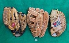 Mizuno Pro Scoop MZ C1050 Rawlings GG25BF Mac Gregor MG55 Baseball Gloves.