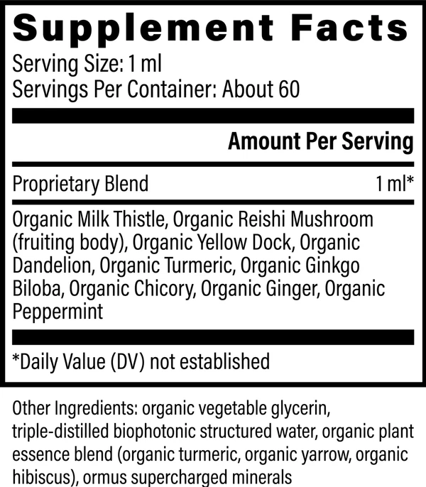 Global Healing органическое очищающее средство для здоровья печени — детоксикация печени — 2 жидких унции - Изображение 3 из 4