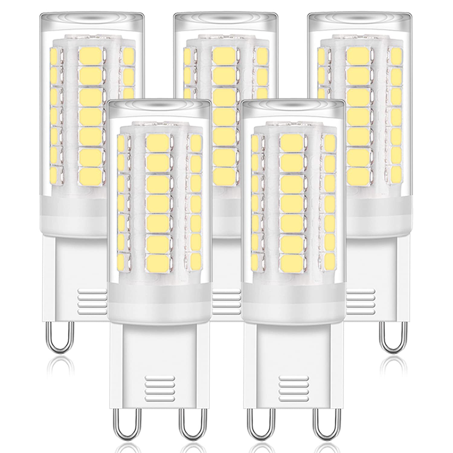 G9 LED Bulb 4W (40W Halogen Equivalent) 400LM, Daylight White 6000K AC120V, N...