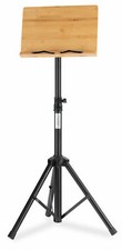Notenständer Notenpult Notenstativ Bambus Holz Metall schwarz stabil Klemme groß
