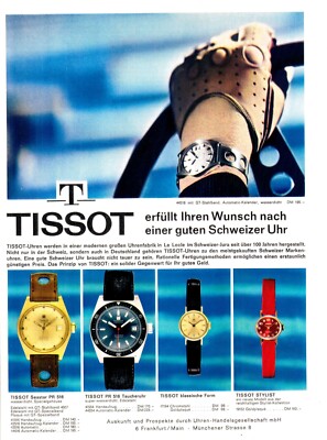 3w22619/ Dekorative Reklame von 1968   Uhren von TISSOT erfüllt Ihren Wunsch...