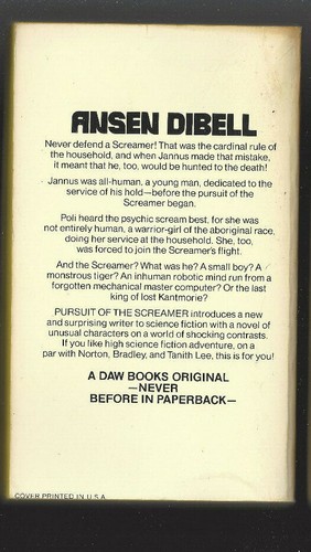PURSUIT OF THE SCREAMER by Ansen Dibell - Bild 2 von 2