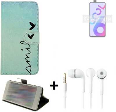 Handyhülle für Coolpad Cool 6 + headset Schutzcase Wallet Flipstyle