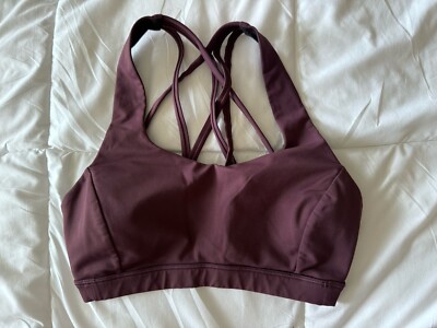 LULULEMON Energy Bra Purple , B D Cup Size 4 Excellent Condition