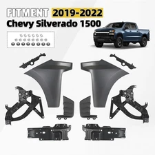 Front Bumper End Cap For 2019-2022 Chevrolet Silverado 1500 w/ Bracket