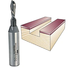 Whiteside Spiral Downcut Bit, 1/2 in. SH x 1/4 in. CD x 3/4 in. CL