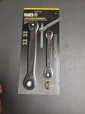 Klein Tools 68216: 4-In-1 Reversible Ratcheting Box Wrench Quad Wrench, SAE