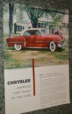 1953 Chrysler New Yorker Deluxe Newport Original Advertisement Print Ad 53