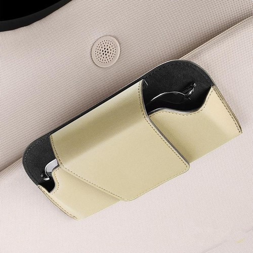 Car Sun Visor Glasses Holders Leather Sunglasses Case Eyeglasses Storage Bo GX - Picture 15 of 27