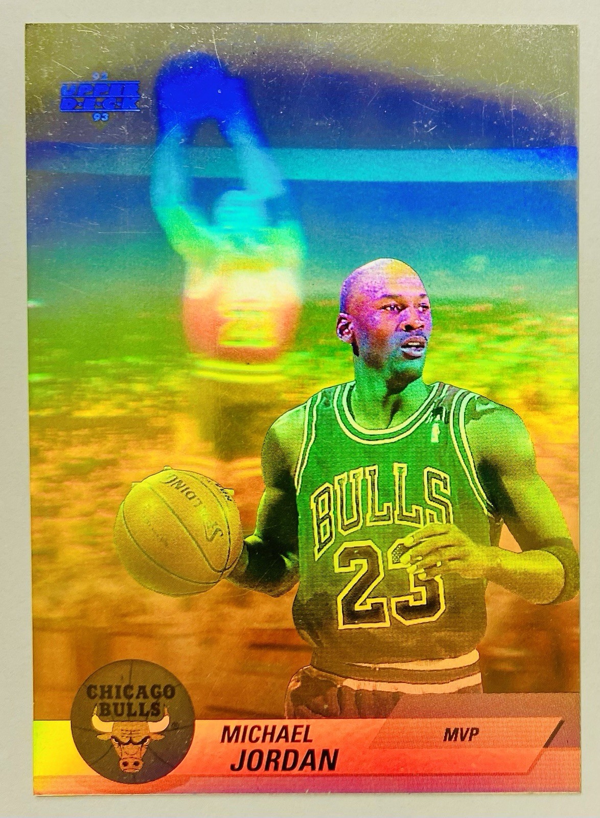 1992-93 Upper Deck #AW9 Michael Jordan Award Winners Hologram Bulls HOF