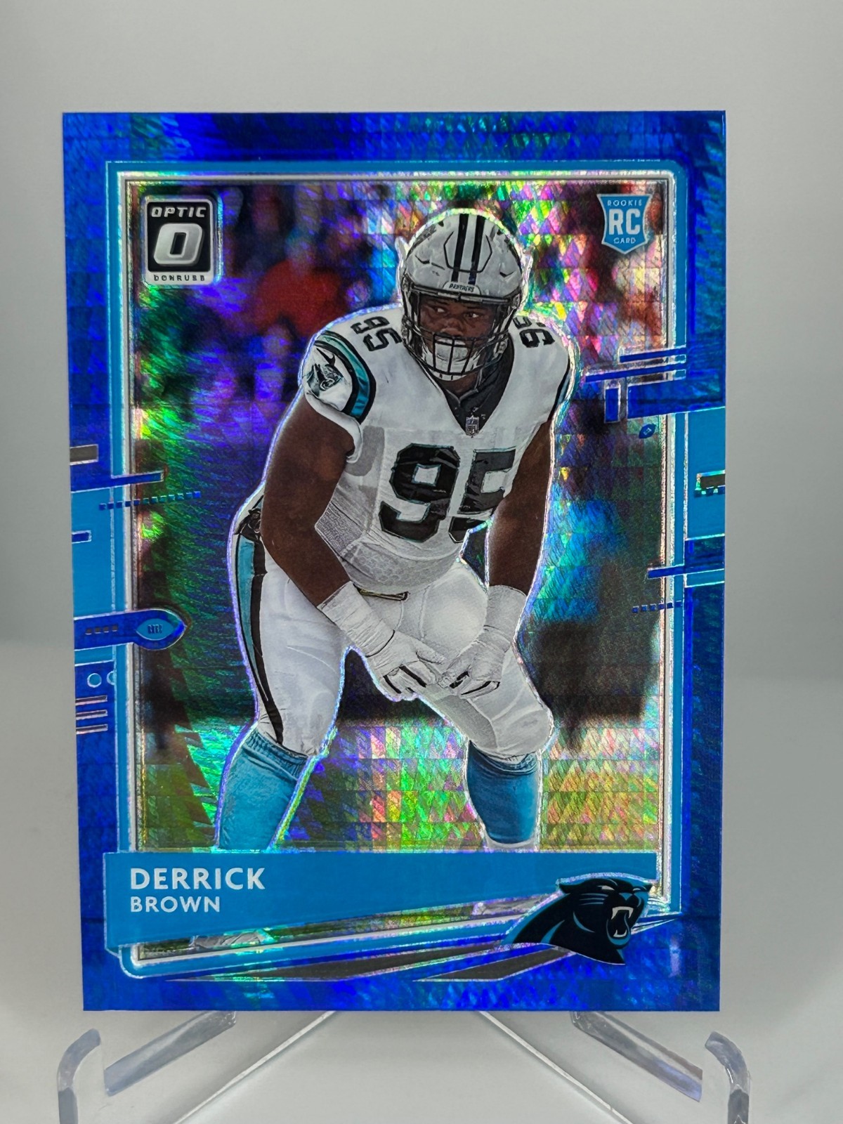 2020 Optic Blue Hyper Derrick Brown Rookie RC Color Match