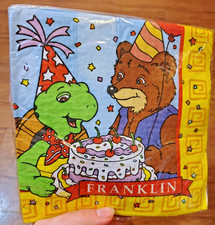 Vintage Franklin the Turtle Nick Jr. 90s NOS Cartoon Luncheon Napkins