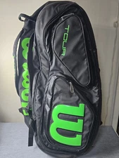 Wilson Tour Tennis Bag Black Green