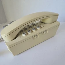 AT&T Corded Phone Touch Tone Push Button Wall/Desk Telephone Beige