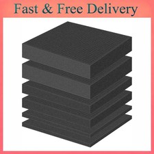 6 Pcs Pick and Pluck Foam 16" L x 12" W Packing Apart Inserts black