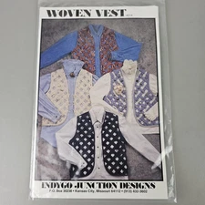 1993 Vintage Indygo Junction Designs Woven Vest Pattern Uncut