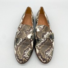 Madewell Womens 8.5 The Alex Loafer Shoes Snake Print Slip On Flat Preppy Career