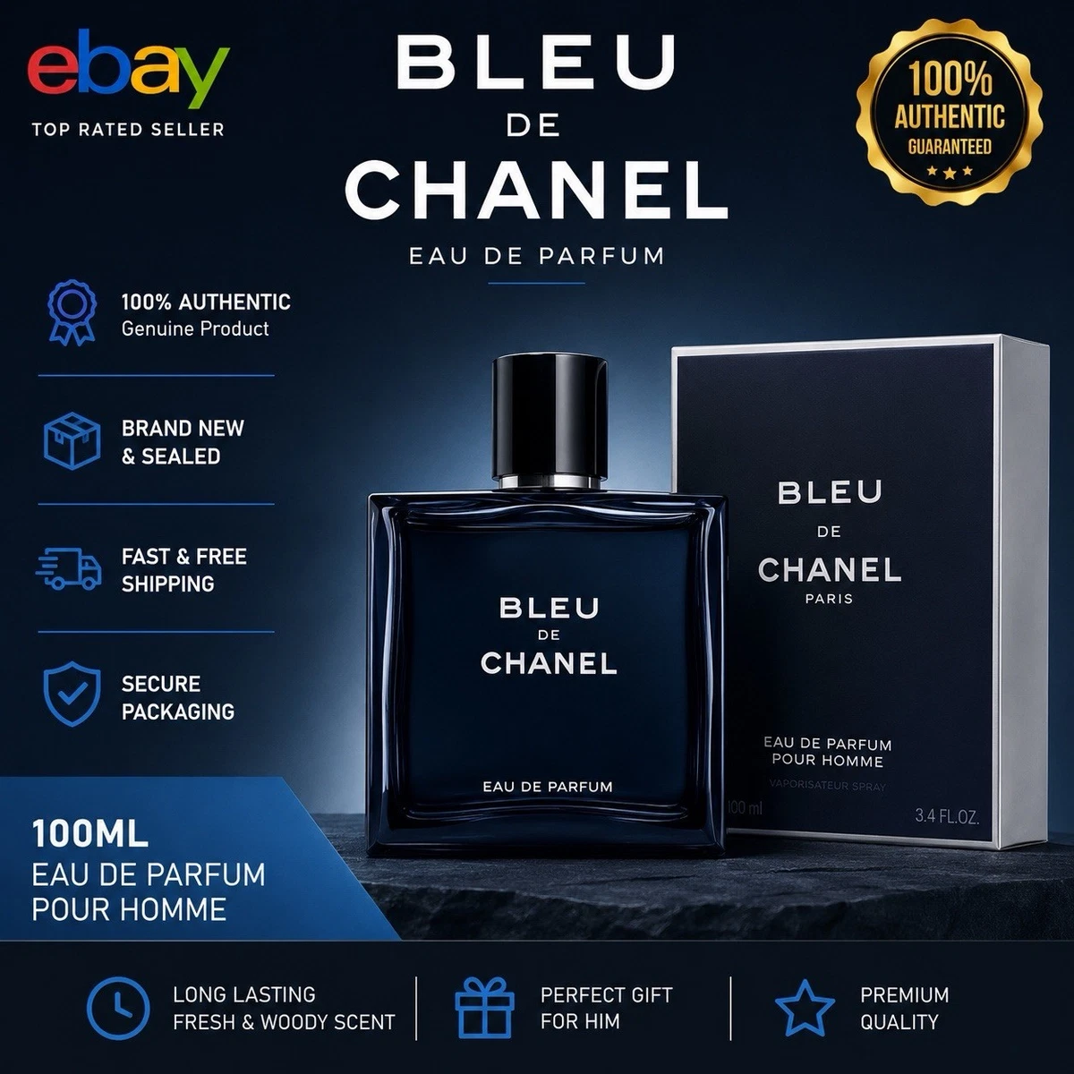 Bleu De Chanel 100ml for sale | eBay