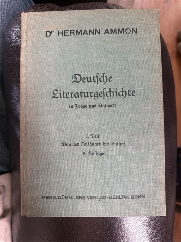 Deutsche Literaturgechichte German Edition in Frage und Antwort 1930