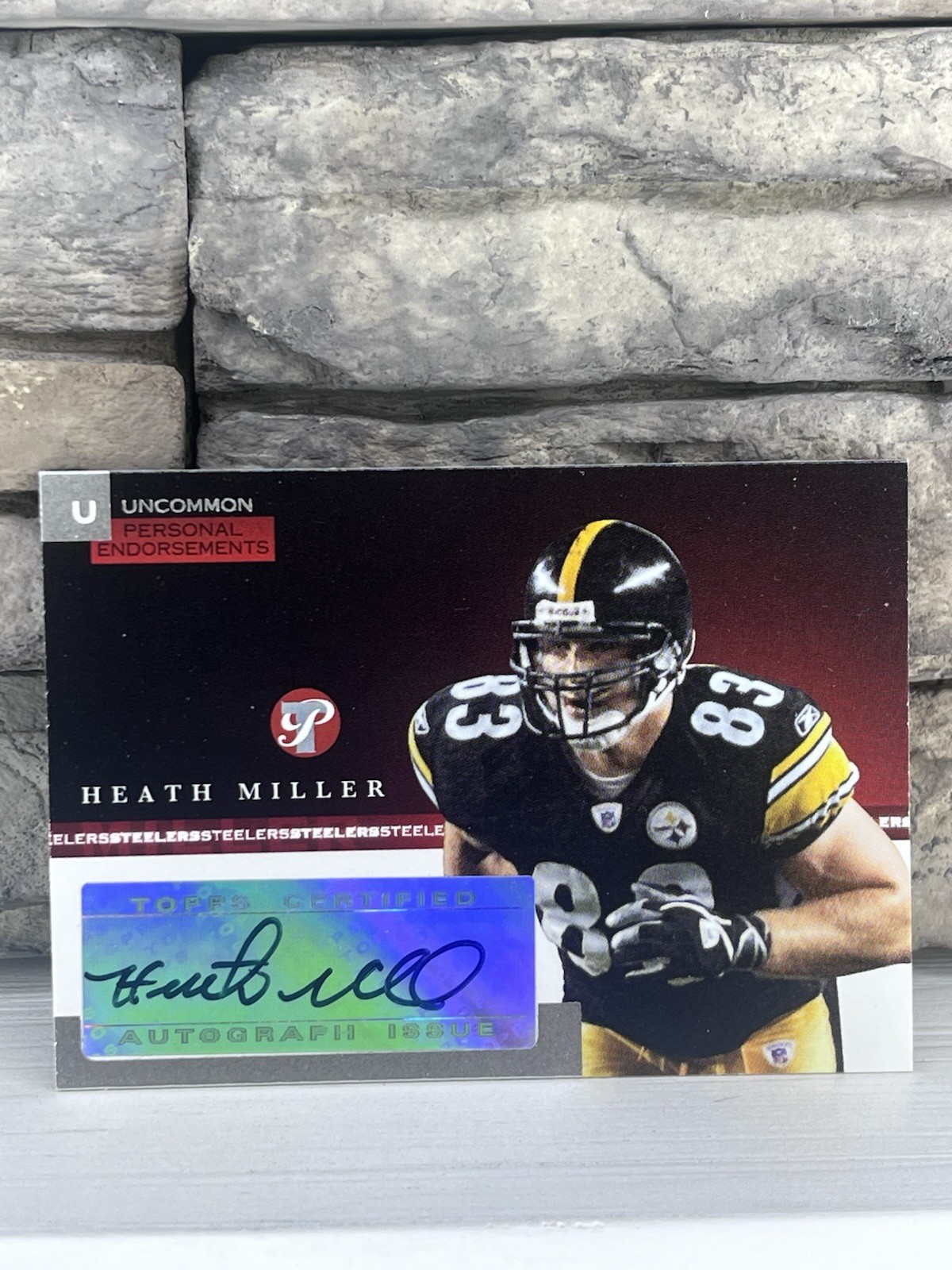 Heath Miller Topps Pristine Personal Endorsements #PEUHM Base