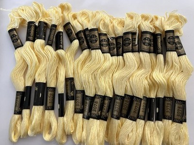 DMC Embroidery Floss Color #3078  Very Light Golden Yellow Lot Of 24 New