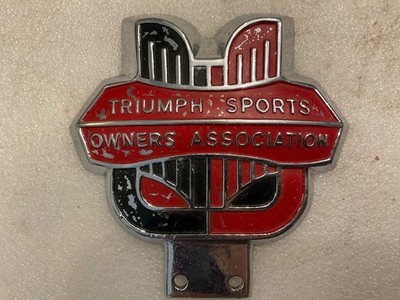 TR2 TR3 TR3A ORIGINAL TRIUMPH SPORTBESITZERVEREINIGUNG ORIGINAL AUTO ABZEICHEN