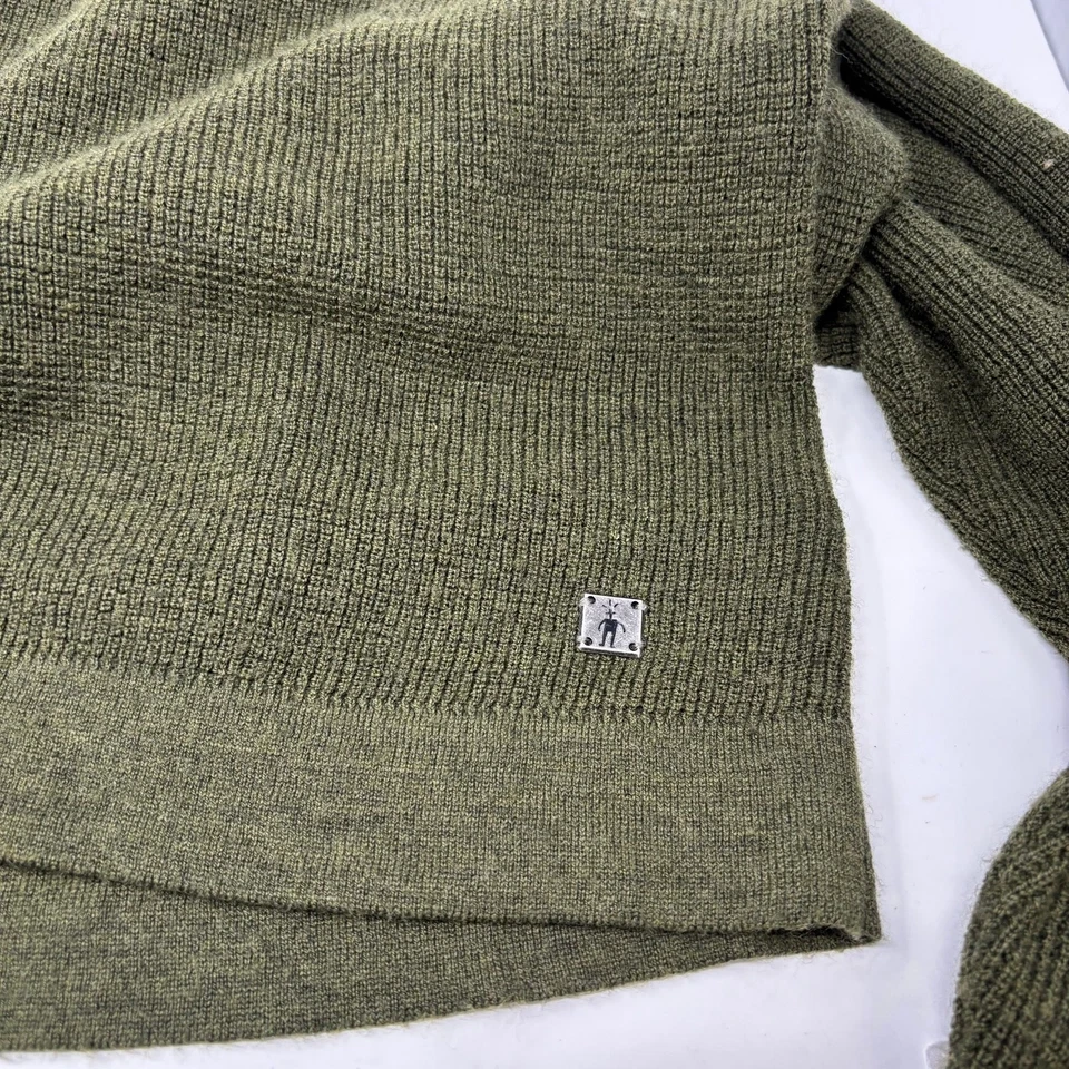 Smartwool Mens 2XL Solid Green Crewneck Long Sleeve Wool Knit Sweater - Image 3 of 4