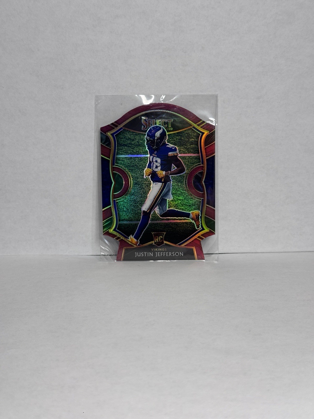 2020 Panini Select - Concourse Justin Jefferson #61 Red Prizm Die-Cut (RC)