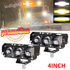 Snow Plow 2x 4inch Led Work Lights Lamp Truck Tractor Headlight Tractor Suv Utv