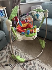 Fisher-Price Jumperoo Rainforest Bouncing Chair with Sounds and Lights Working