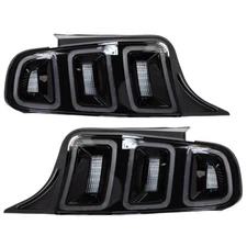 LED Sequential Taillights Black Housing With Clear Lenses Renegade Euro Style...