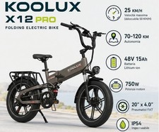 KOOLUX X12 PRO – E-BIKE FAT PIEGHEVOLE 250W | AUTONOMIA FINO A 120 KM | 48V 15AH