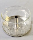 VINTAGE PYREX GLASS 4-6 CUP PERCOLATOR COFFEE POT COFFEE GROUNDS BASKET ~ 2 Pc!