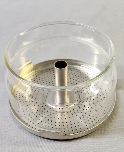 VINTAGE PYREX GLASS 4-6 CUP PERCOLATOR COFFEE POT COFFEE GROUNDS BASKET ~ 2 Pc!