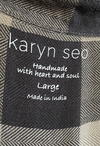 Kyla Seo Caite Anthropologie embroidered velvet back long dress plaid - Picture 4 of 5