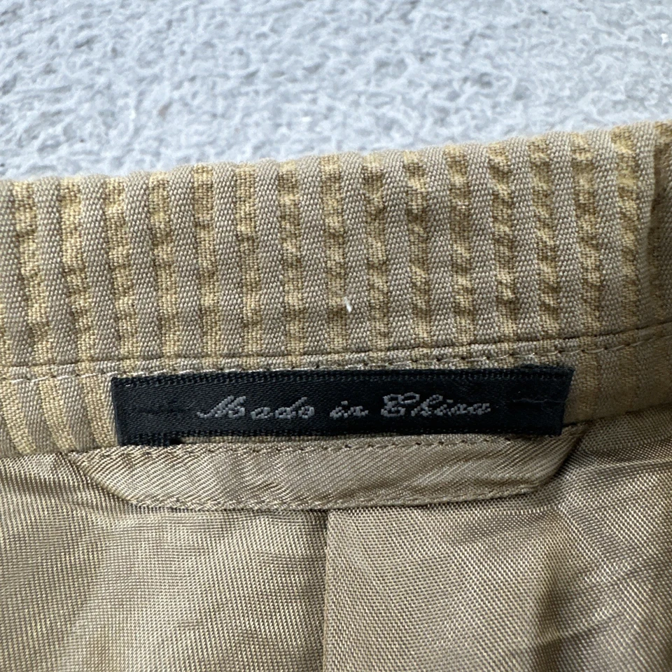 Ibiza Lanificio Mario Zegna Tango Blazer Men 44L Beige Italian Corduroy Jacket - Image 4 of 4