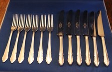 Silverplated Dubarry Dessert Knives & Forks