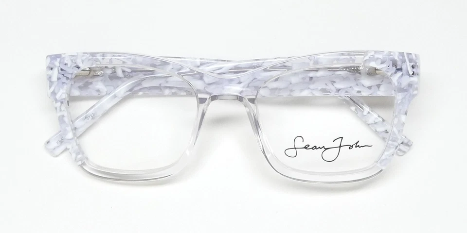 NEW SEAN JOHN 6026 EYEGLASSES PLASTIC CRYSTAL WOMENS 52-20-145 SQUARE FULL-RIM - Image 2 of 4