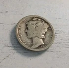 1920-P Mercury Dime - 90% Silver - Free Shipping!