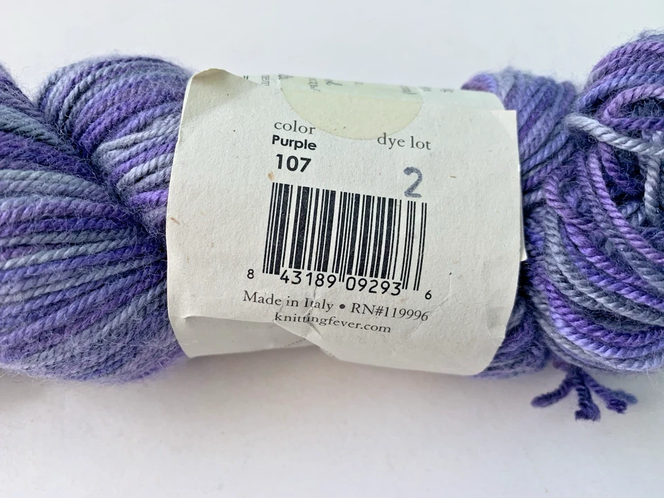 JUNIPER MOON -FINDLEY DK DAPPLED - #107 Purple -Merino Wool & Silk  262 yds 100g - Image 4 of 4