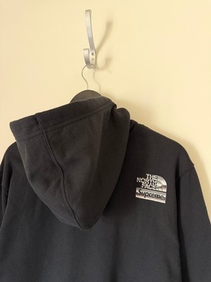 Supreme x The North Face Metallic Logo Hoodie - Size Large - Black