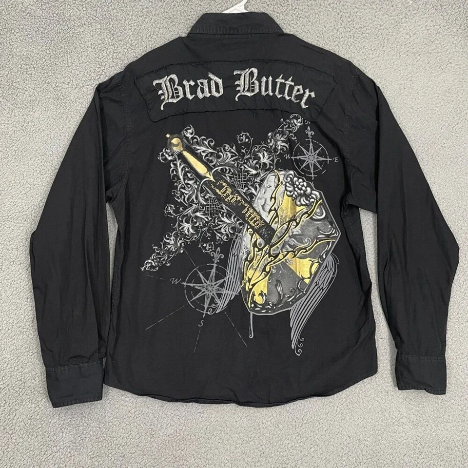Brad Butter Shirt Men XXL Y2K Style Button Down - Image 4 of 4