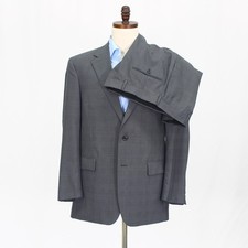 Jos. A. Bank 42R 38x31 Gray Full Suit Check 2-Button Wool