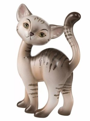 Goebel Kitty Deluxe Tabby Kitty Charming 20cm groß 66800741 Neu Katze Skulptur