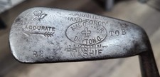 Antique Vintage Macgregor Bakspin Deep Slot Hickory Wood Shaft Golf Club Mashie