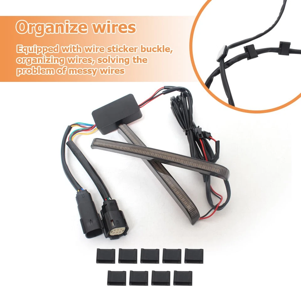 Alforja rígida LED freno que fluye luz de señal de giro para Harley Touring Road King Foto 4 de 4